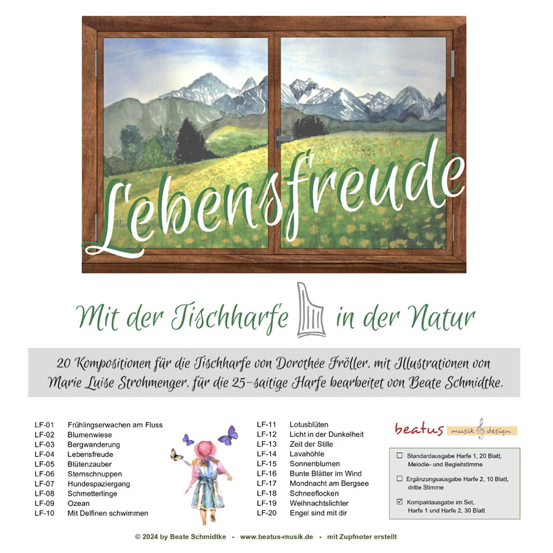 Tischharfe Notenmappe von Dorothée Fröller